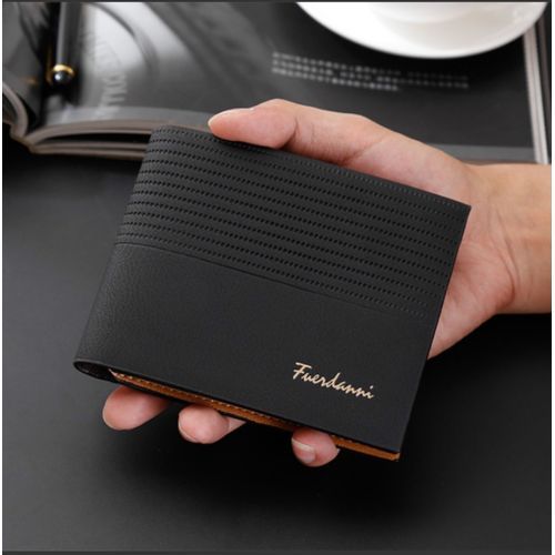 Men's Suede Executive Wallet- Black