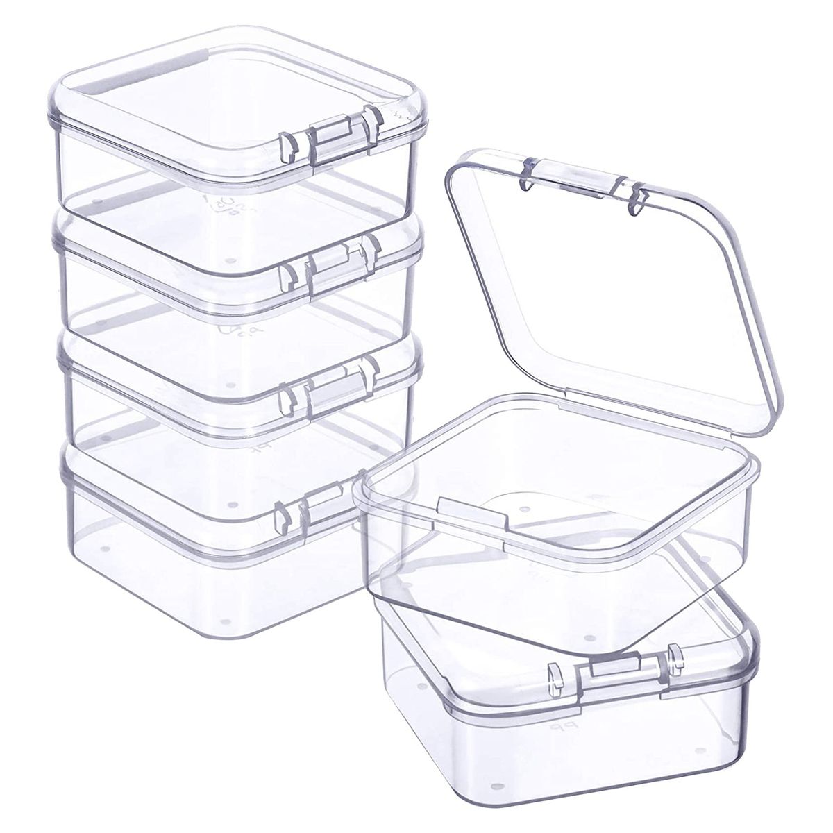 6 Pieces Mini Plastic Clear Storage Box For Collecting