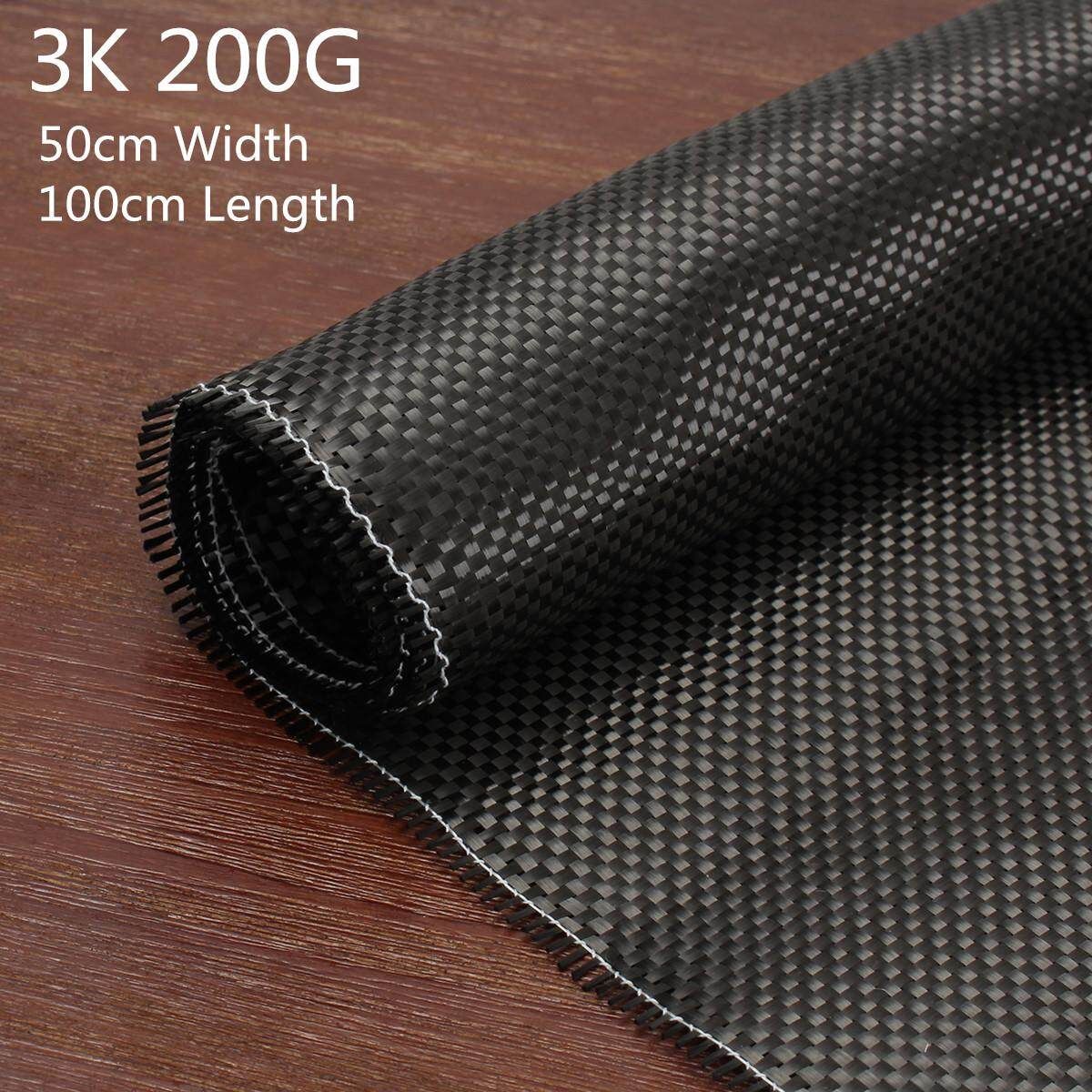 3K 200gsm Real Plain Weave Carbon Fiber Cloth Fabric Film Width For Car Bicycle 100cm 100cm