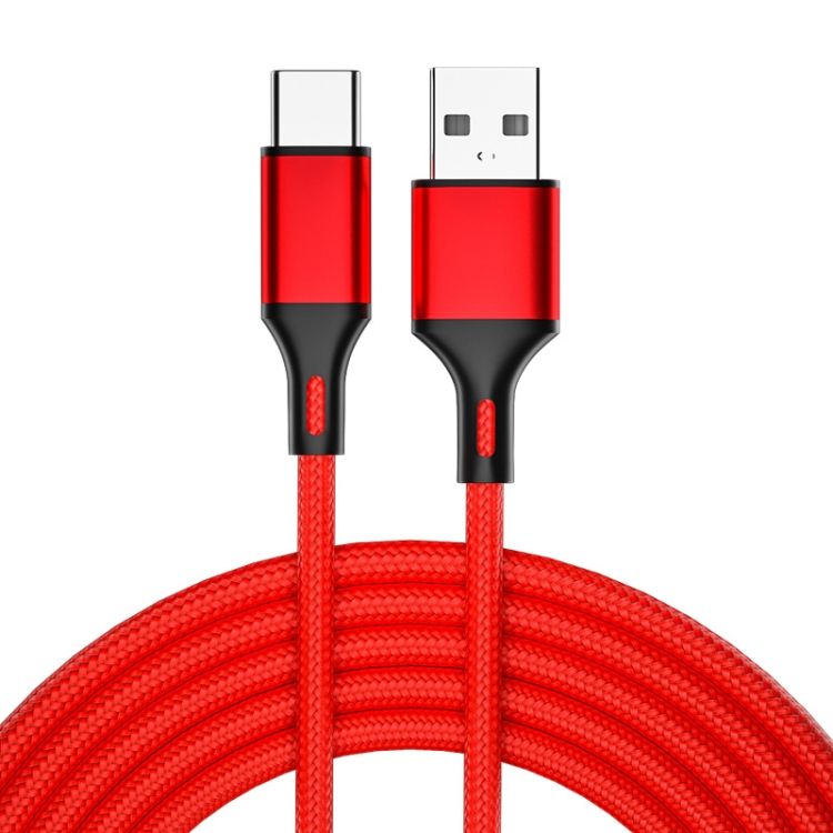 4 PCS Type-C Fast Charge Data Cable, Length: 1.5m (Red)
