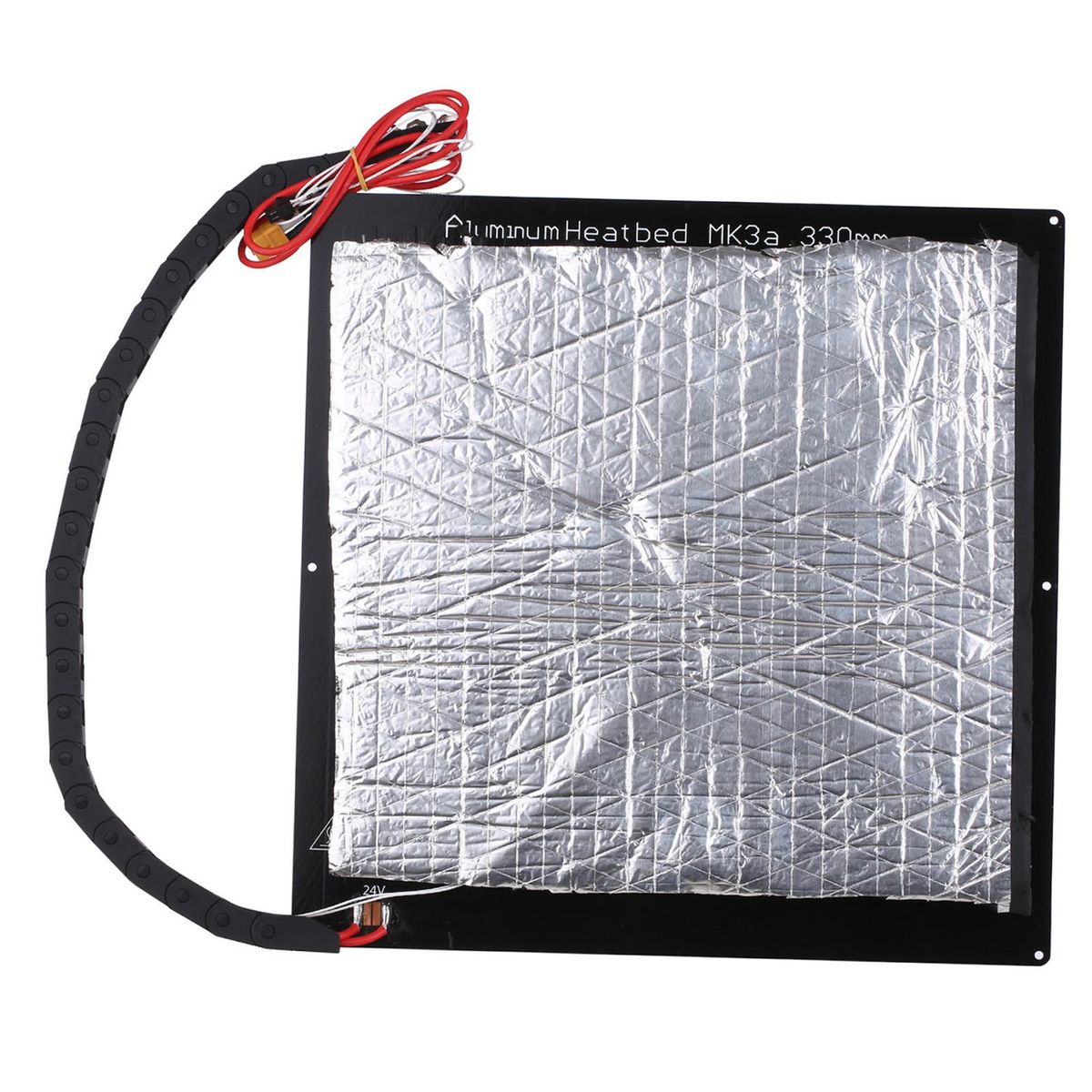 24V 3D Printer Upgrade Hotbed MK3 Heating Platform Aluminum Plate 330*330*3mm with Wire and Insulated Cotton Compatible with X5SA/X5SAPRO Printer