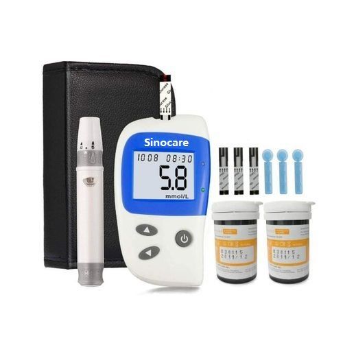 Blood Glucose Monitor Glucometer Blood Sugar Diabetes Tester Kit + 50 Test Strips Lancets Needles