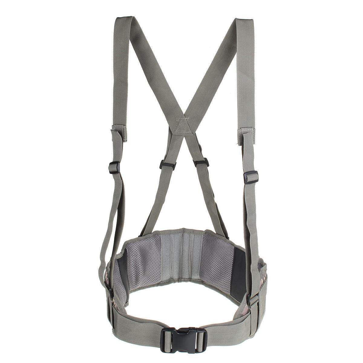 2 X Molle Combat Waist Padded Modular Belt Battle With H-shaped Suspender ACU