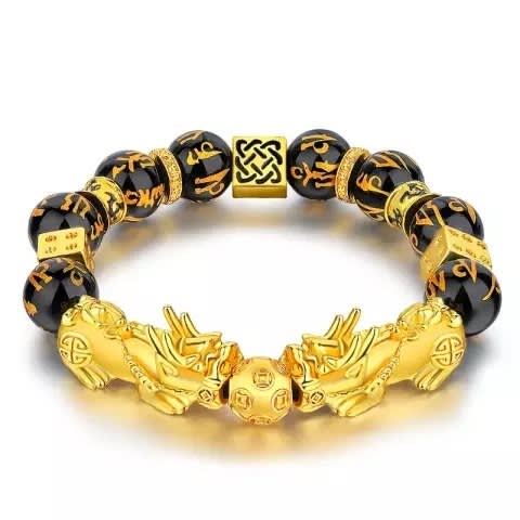 Fengshui Obsidian Double Pixiu Bracelet