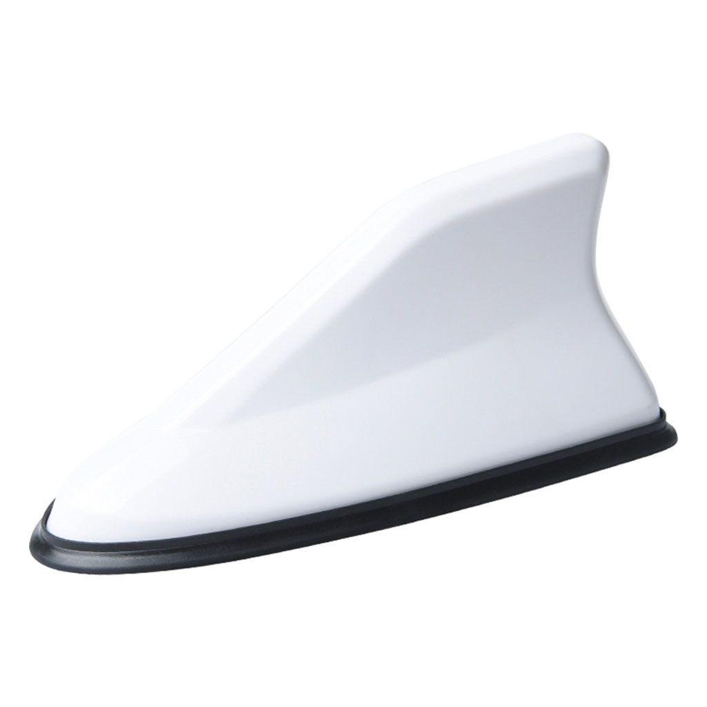 Shark Fin Antenna Universal Car With Adhesive Base Decorative White