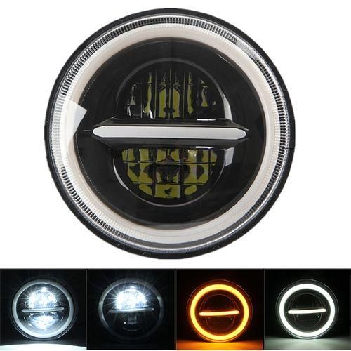 1pair 7" LED Headlights With HALO DRL Turn Signal For Lada 4X4 Off Road Niva Jeep Wrangler JK TJ LJ