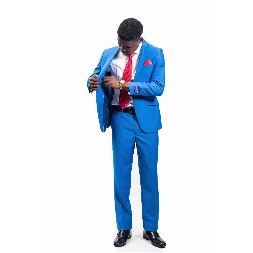 Refined Men's Suit - Blue