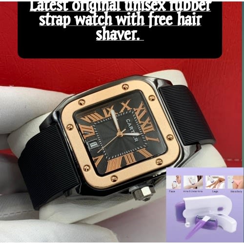 Unisex Rubber Strap Wrist Watch