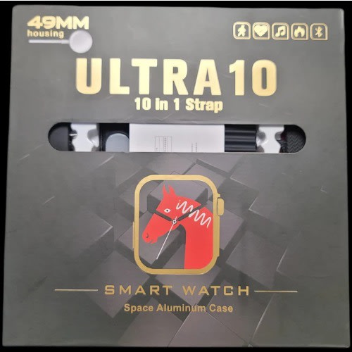 Ultra 10 Smart Watch - 10 In 1 - 10 Straps
