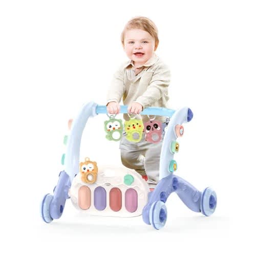 6 In 1 Pedal Piano Multi-function Baby Activity Fitness Mat With Music And Light Baby Walk