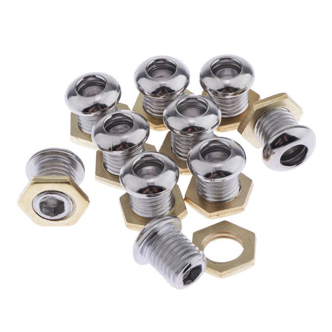 20 Pcs Chrome 1/2" Die Cast Drum Air Vent Part For Bass Tom Snare Drum