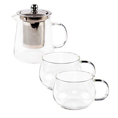 Bloom At Home Heat Resistant Glass Teapot 550ml + Mug 270ml