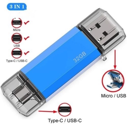 Usb Flash Drive - Type-c - Type B - 32GB Otg - 3 in 1