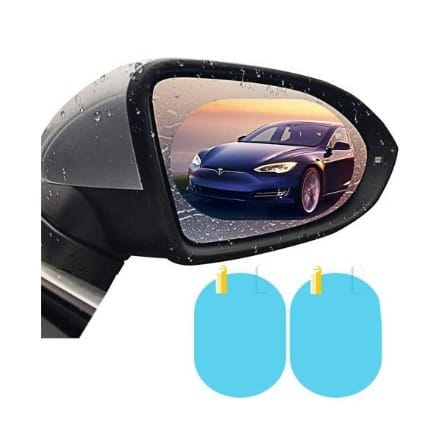 Car Anti Fog Rainproof Rear View Mirror Protective Film - 2 Pcs