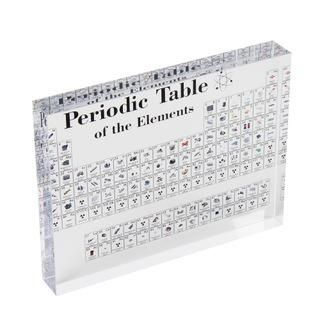 Spot Acrylic Element Period Print Edition Color Crystal Chemical Element Periodic Table Multi-Size Learning Decoration 150*114*20mm printing plate black and white