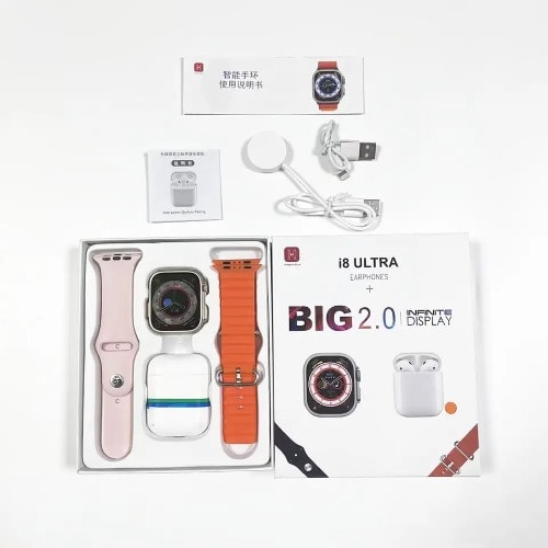 I8 Series 8  Smart Watch Free Earbuds