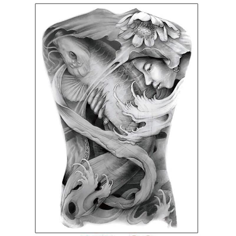 Waterproof Temporary Full Back Or Front Body Sticker Tattoos For Men & Women