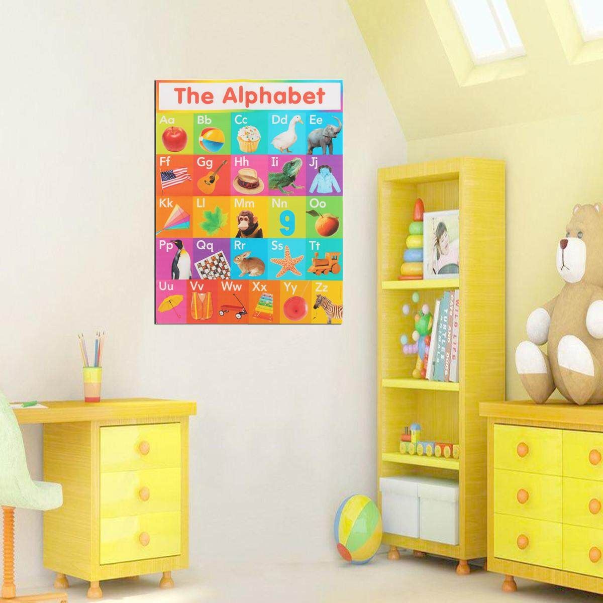 My ABC Alphabet Learn Children's Educational Silk Cloth Poster Decor 45cmx34cm