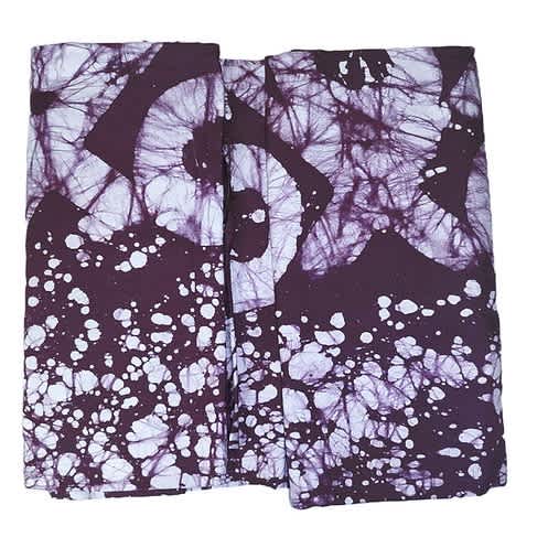 Handcrafted Batik Cotton Fabric Soft-touch - Burgundy - 5 Yards