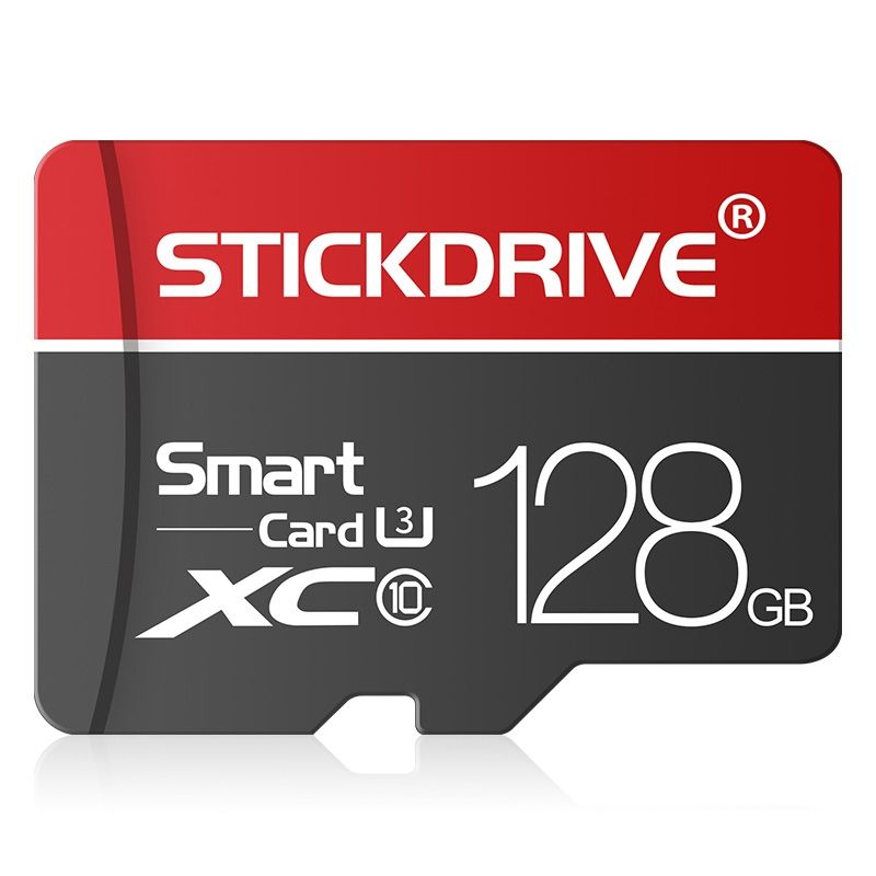 STICKDRIVE 128GB U3 White Line Red And Black TF(Micro SD) Memory Card