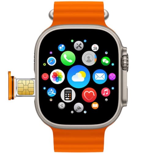 AMOLED HK Ultra One Smart Watch With Sim Slot and Wifi Camera 4G/5G Call GPS NFC  (2+32gb)