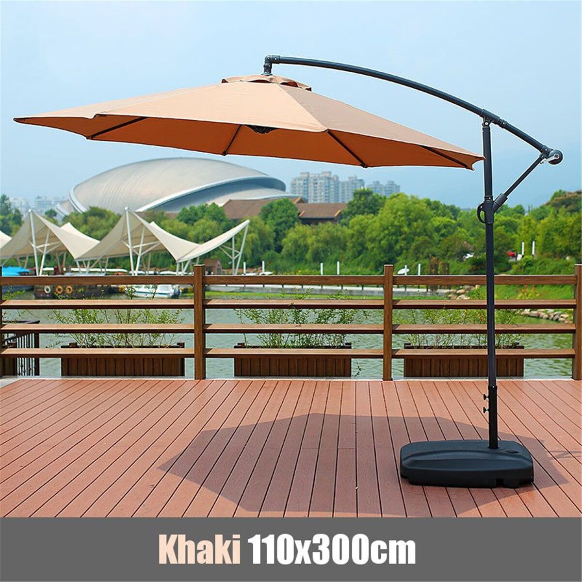 Banana Sunshade Beach Fabric Cloth Canopy Parasol Tent Cover Waterproof Sunshade Beach Cover Khaki
