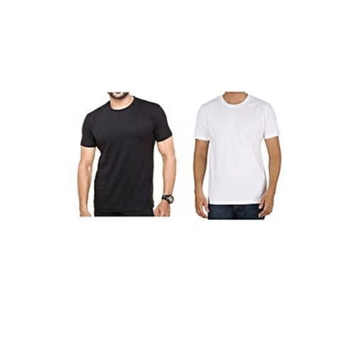Men's 2 In 1 Short Sleeve Polo Shirt - White And Black