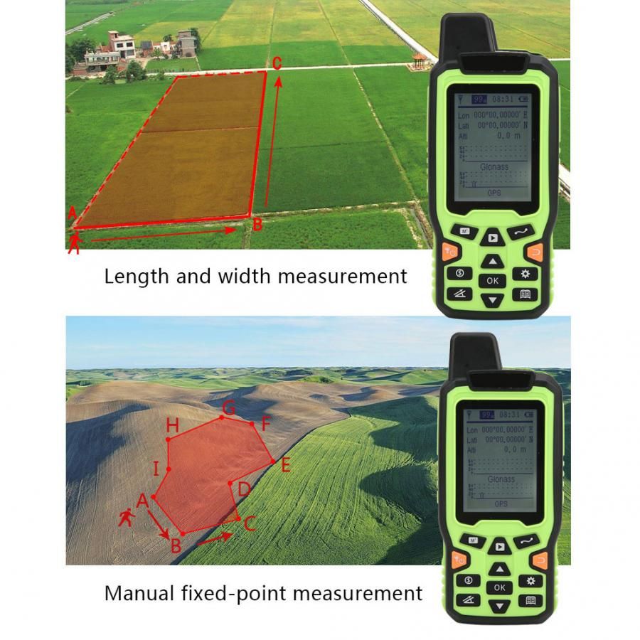 Handheld GPS Navigation Track Land Area Meter EM90 Land