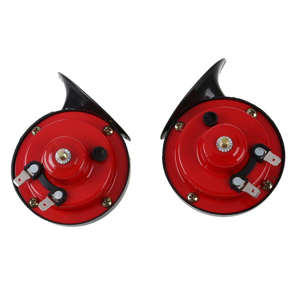 2PCS 24V Universal Double Tone Horn Car Motorcycle Air Horn Loud Electric Snail Horn Waterproof Horn High/Low Tune