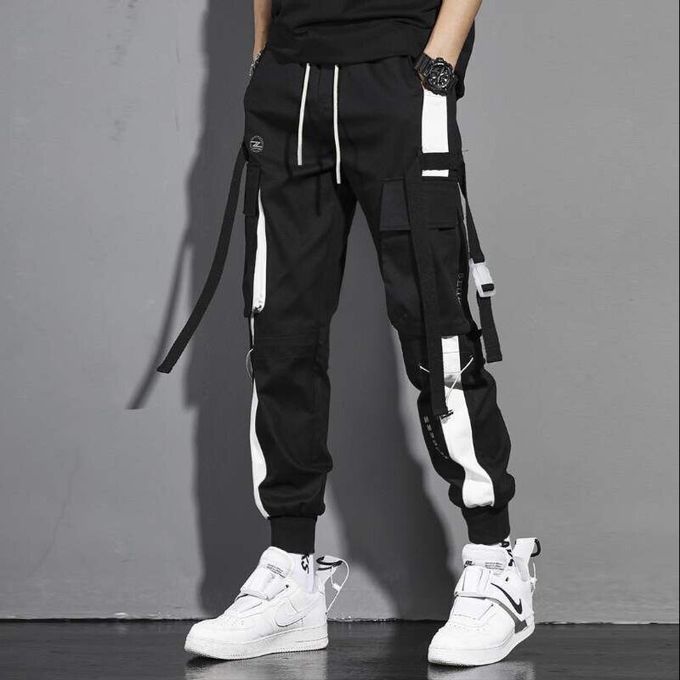 Men's Fashion Loose Casual Pants-Black