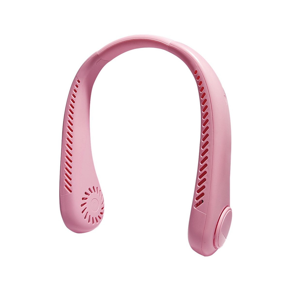 Mini Neck Fan Portable Hanging Neck Fan 1200MAh less Mute Fans Air Conditioning Cooler for Sports Fan Pink
