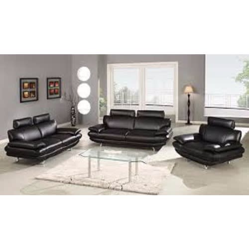ZR Corporate Black Animal Leather Sofa
