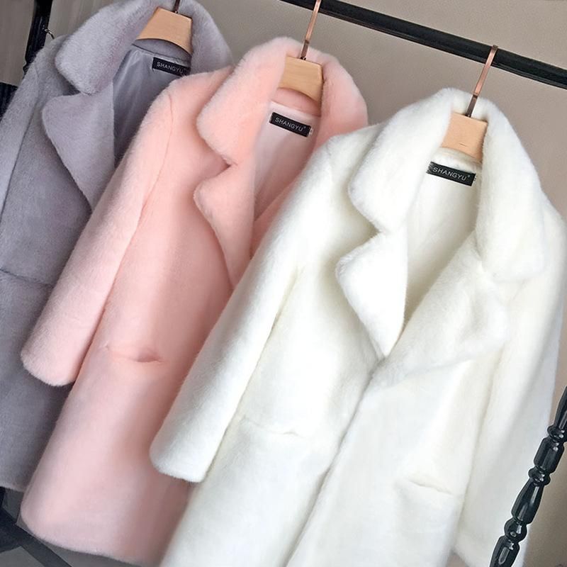 2020 Winter New Integrated Fur and Fur Imitation Fur Fur M Coat Women's Mid length Women's Coat