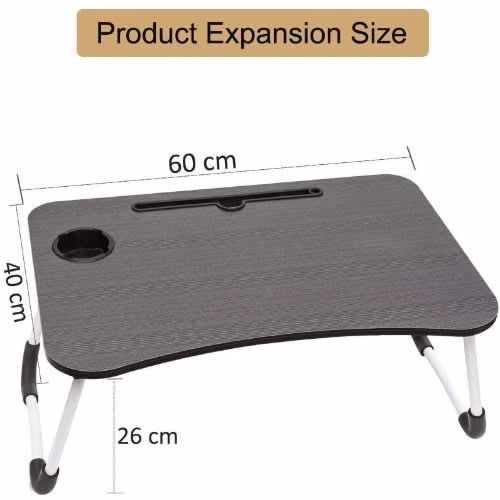 Foldable Laptop Table Stand - Black