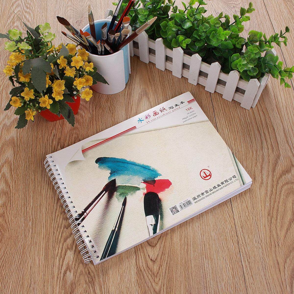 8K Watercolour Book Artist Sketchbook/Sketch Pad Journal For Drawing Paint 16 Open 260mmx190mm
