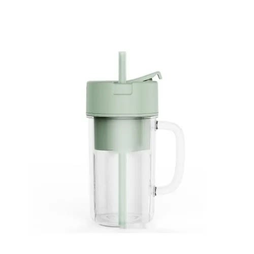Rechargeable 6 Blade Mini Fruit Juicer & Smoothie Maker With Straw - 340ml