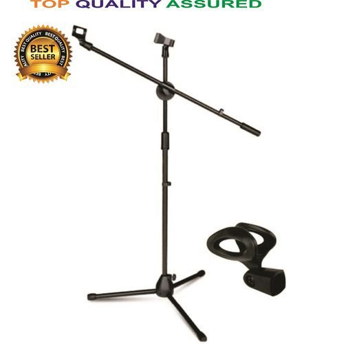 Adjustable Mic Stand With Microphone Holder