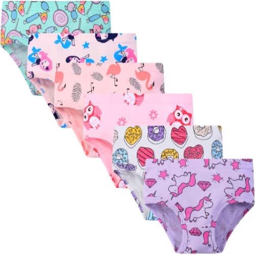 Set Of 6 Lovely Floral Girls Panties