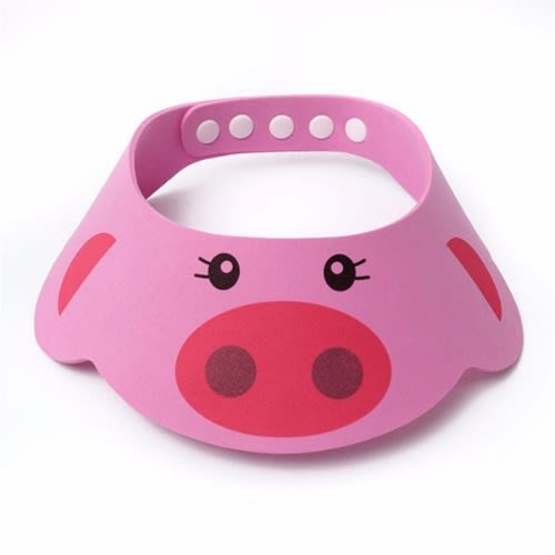 Pig Carton Adjustable Shower Cap - Pink