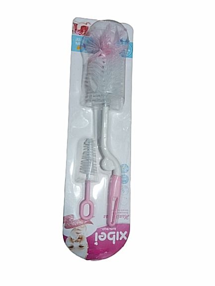 2 In 1 Brush Baby Bottle Cleaner- Pink