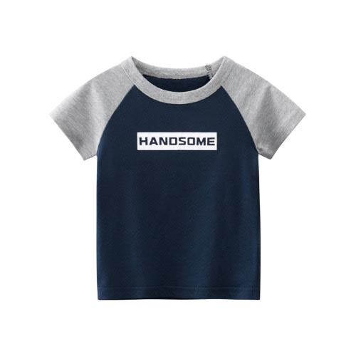 Handsome Print Boy Top- Blue
