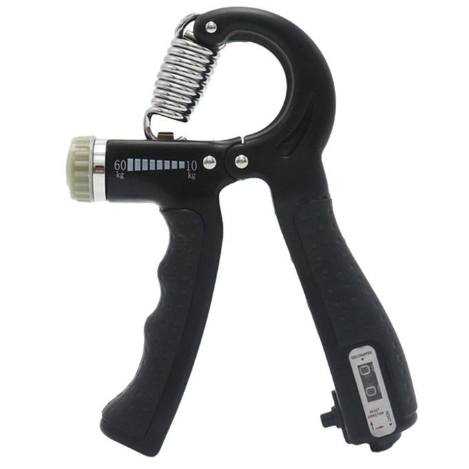 R-Shape Adjustable Hand Grip Sports Strength  Ountable Exer Ise Strengthener-black-16.5*10cm