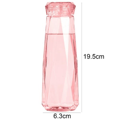 Diamond Shaped Glass Bottle 450ml