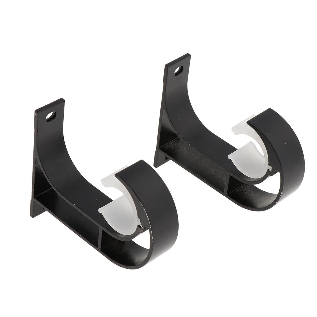 2 Pcs Curtain Rod Bracket Curtain Pole Support Bracket Top