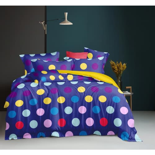 Bed Sheet And Four Pillowcases - Multi Color Purple