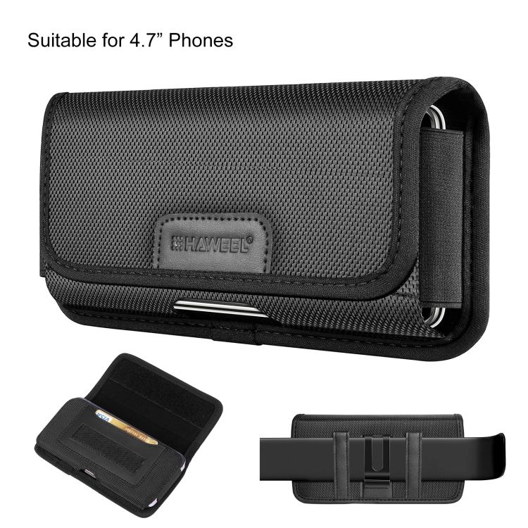 4.7 Inch Nylon Cloth Phone Horizontal Waist Bag
