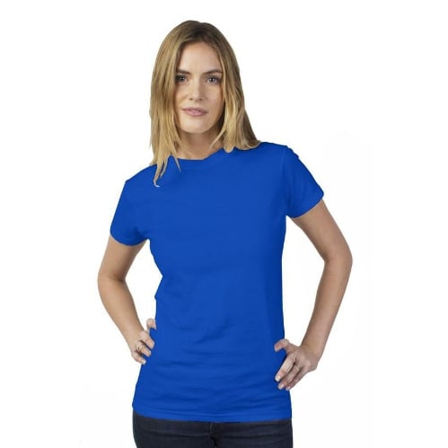 Women's Plain Royal Blue Round Neck Tshirt