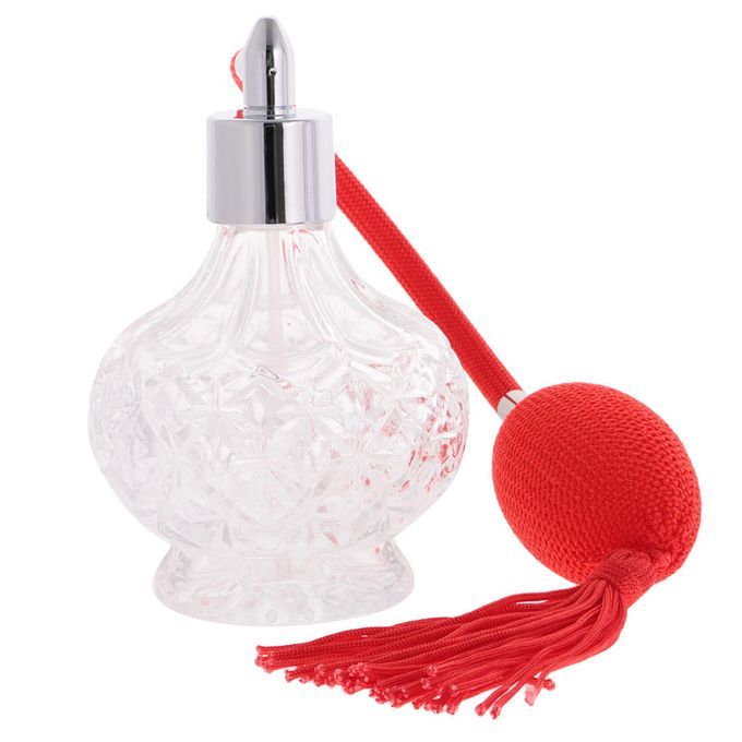Retro Crystal Glass  Bottle  Refillable Lovers Gift Red