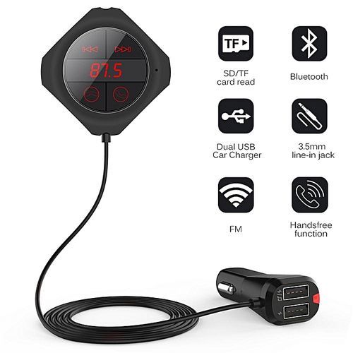 6-in-1 Hands Free Wireless Bluetooth FM Transmitter Modulator Car MP3 Player TF/SD Memory Card USB LCD Car Accessories By HT