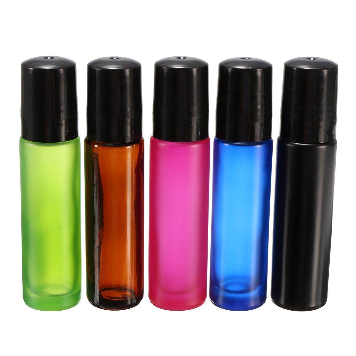5PCS 10ml 1/3oz 5 Roll On Glass Bottle Essential Oil Roller Ball